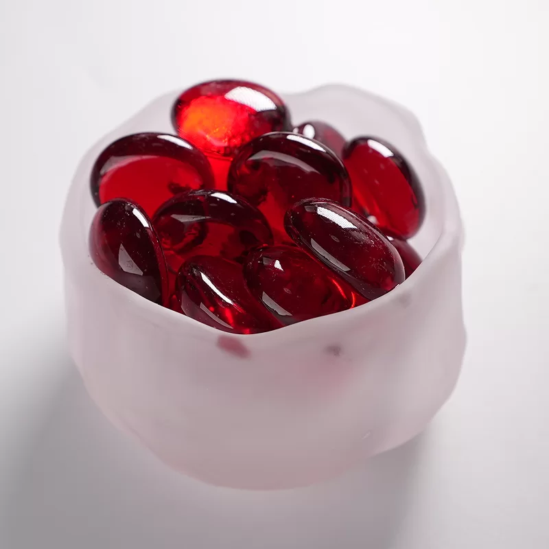 حجر الكاجو الزجاجي، الخرز الزجاجي المسطح المستخدم في الديكور